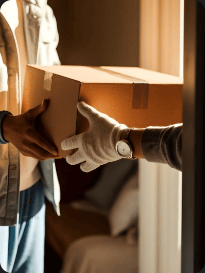 Mão sobre caixa com gráfico - construído sobre confiança